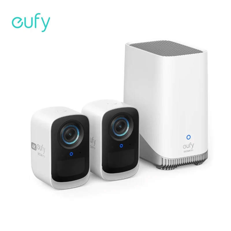 Eufy Security Eufycam 3C 1-Cam Kit Telecamera Di Sicurezza Outdoor Wireless 4K Mini Ip Camera Spotlight Archiviazione Locale Visione Notturna A Colori