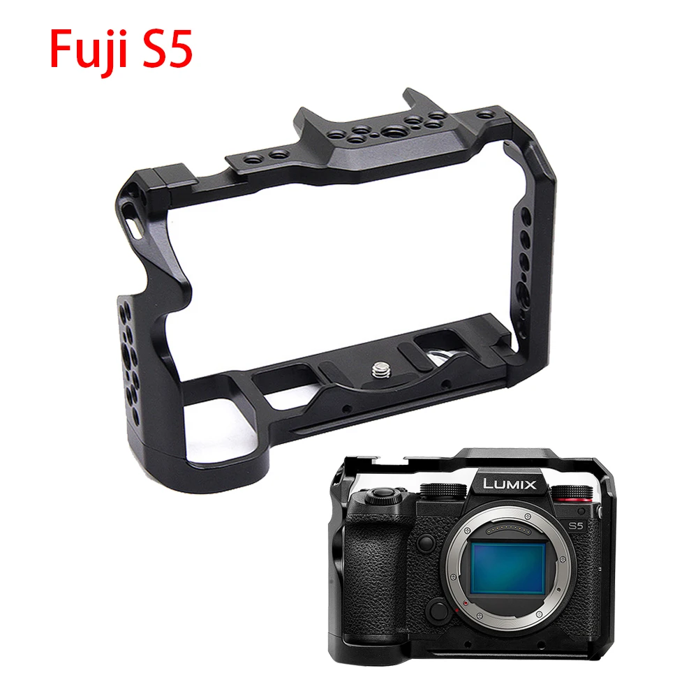 Camera Cage Video Film Movie Making Stabilizzatore 1/4 "Vite Cold Shoe Mount Dslr Camera Rig Per Panasonic S5 Camera Rabbit Cage