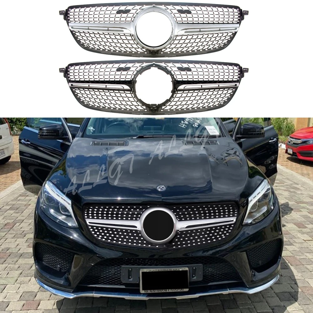 Front Racing Grill Bumper Sports Grilles For Mercedes Benz Gle Coupe C292 2015 2016 2017 2018 2019