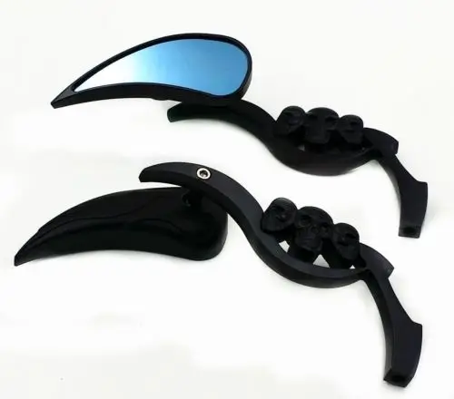 Skull Spear Motorcycle Custom Rearview Mini Mirrors For Harley Honda Yamaha Kawasaki Suzuki Chopper Touring