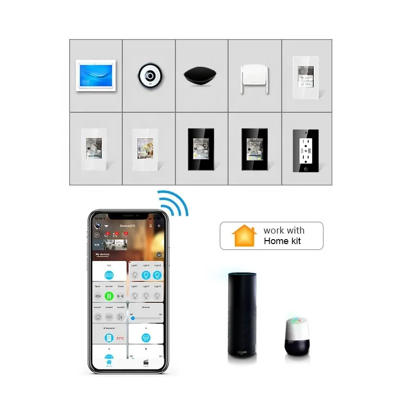 Us Eu Smart Home System Automation L8 Telecomando Wifi Smart Switch Wifi Mesh Home Kit Wifi Wall Switch Google Home Alexa