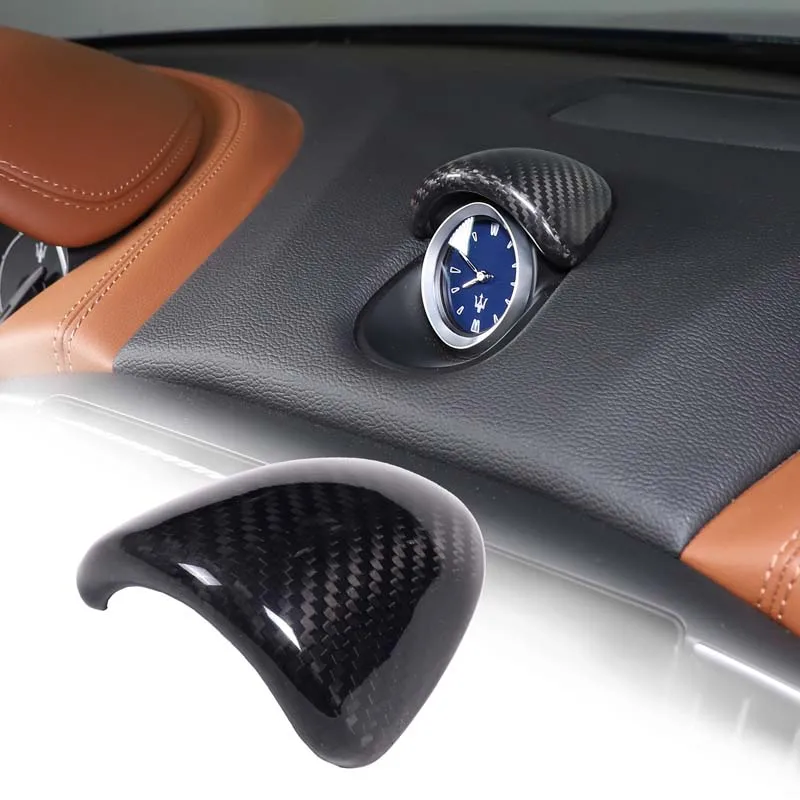 Per Maserati Ghibli 2014-2022 Vera Fibra Di Carbonio Auto Cruscotto Orologio Decorativo Copertura Adesivo Accessori Interni Auto