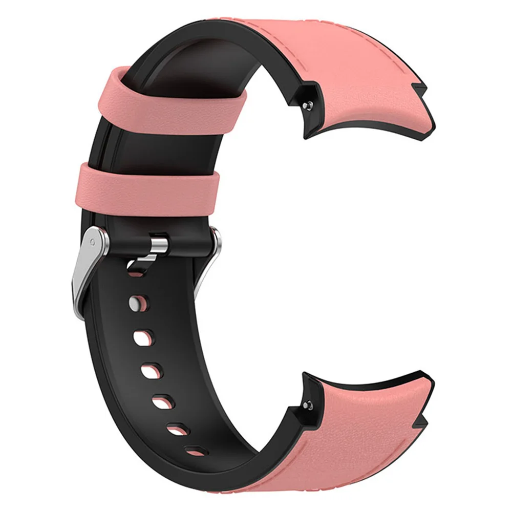 Per Samsung Galaxy Watch 5/5 Pro/Watch 4/4 Classic Silicone Watch Strap Silver Buckle Watch Upgrate Accessori Parti