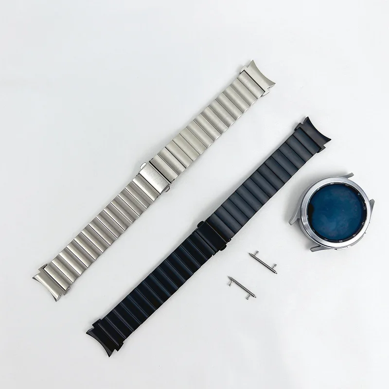 Adatto Per Samsung Galaxy Watch 4/5/6 Bamboo Knot Strap One Ball Butterfly Buckle Acciaio Inossidabile