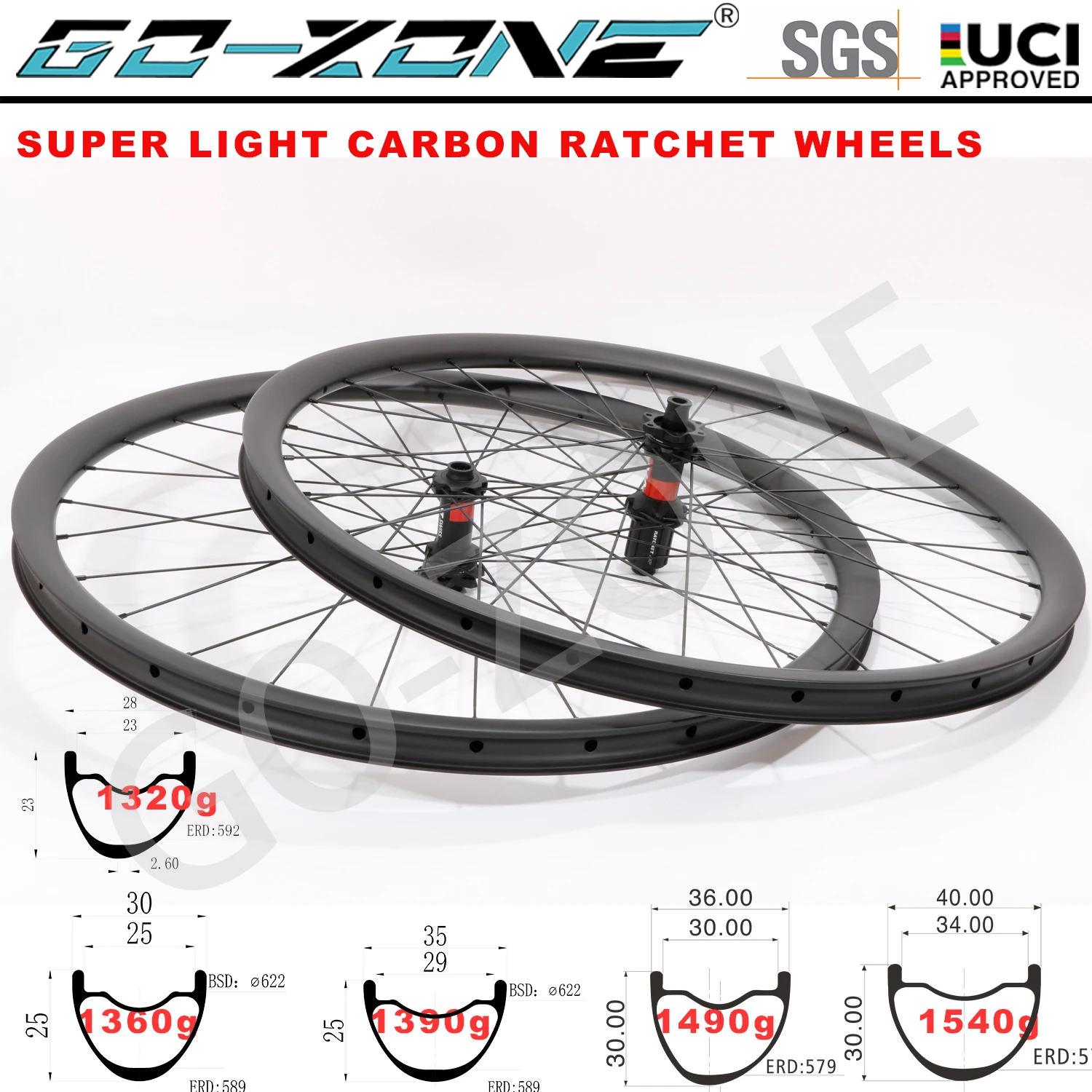 1320G Super Light 29Er Mtb Ruote In Carbonio Dt Swiss 240 Uci Approvato Thru Axle / Boost Mountain Bike Wheelset 29