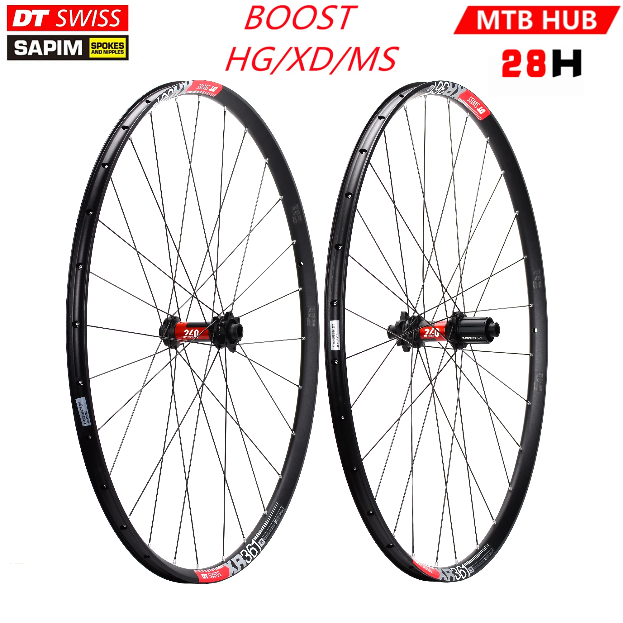 Dt Swiss 240Exp Wheel Dt Swiss Xr361 Cerchio In Alluminio 110X15Mm 148X12Mm 29Er Xc Mountain Bike Tubeless Wheel