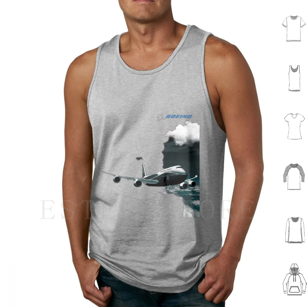 Boein Aereo E Logo Nel Cielo Canotte Gilet Boeing 747 Boeing Boeing Logo Aereo Spotter Aereo Spotting Boeing White