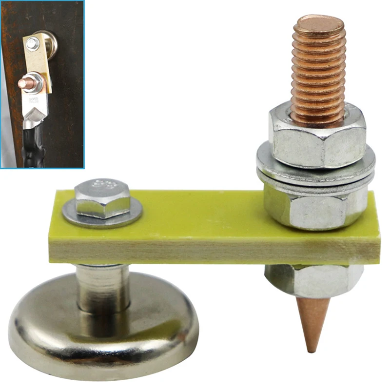 1 Pz Saldatura Magnetica Fermo Testa Coda Spotter Connettore Spotter Strumenti Saldatrice Forte Magnetismo Peso Assorbibile 3Kg