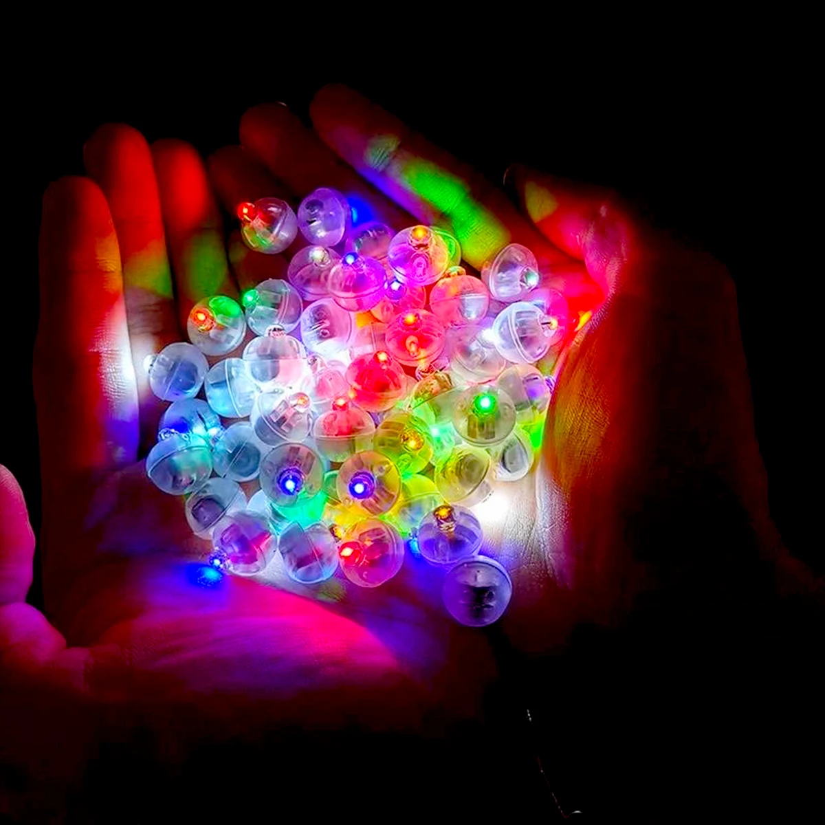 50Pcs Round Ball Tumbler Led Balloon Light Multicolor Mini Flash Lampade Luminose Lanterna Patrick Party Decor Light Accessories