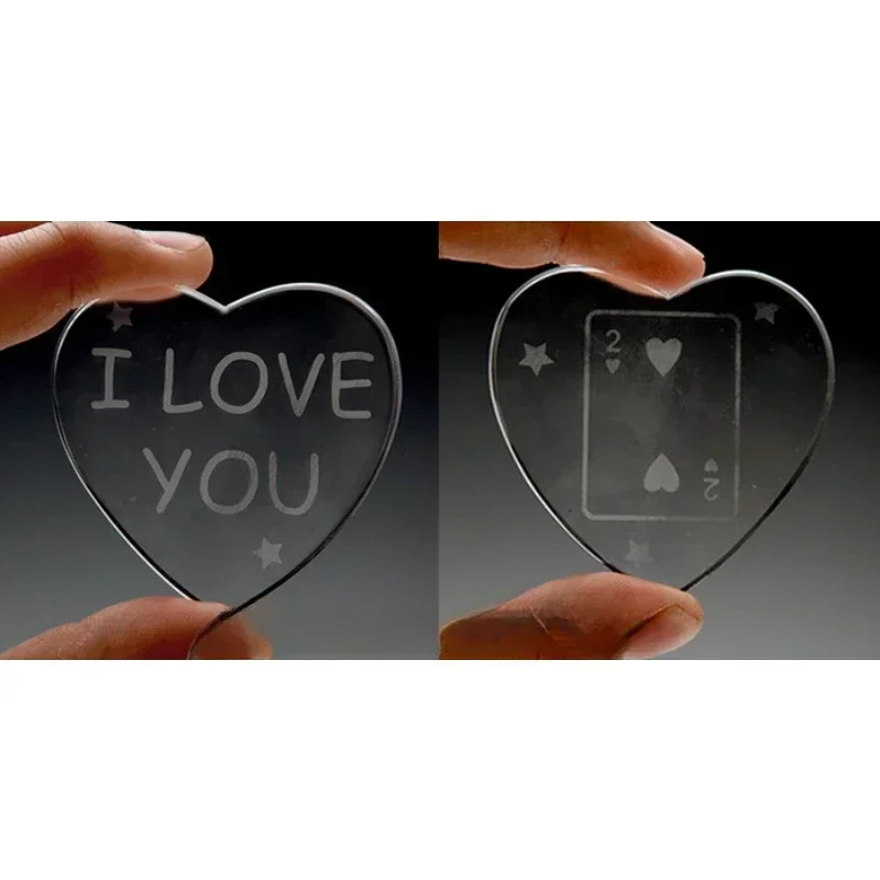 The Ghost Glass - Heart Card Trucchi Magici Gimmick Accessori Magici Illusions Puntelli Magici Facile Da Fare Mago Deck Magia Funny