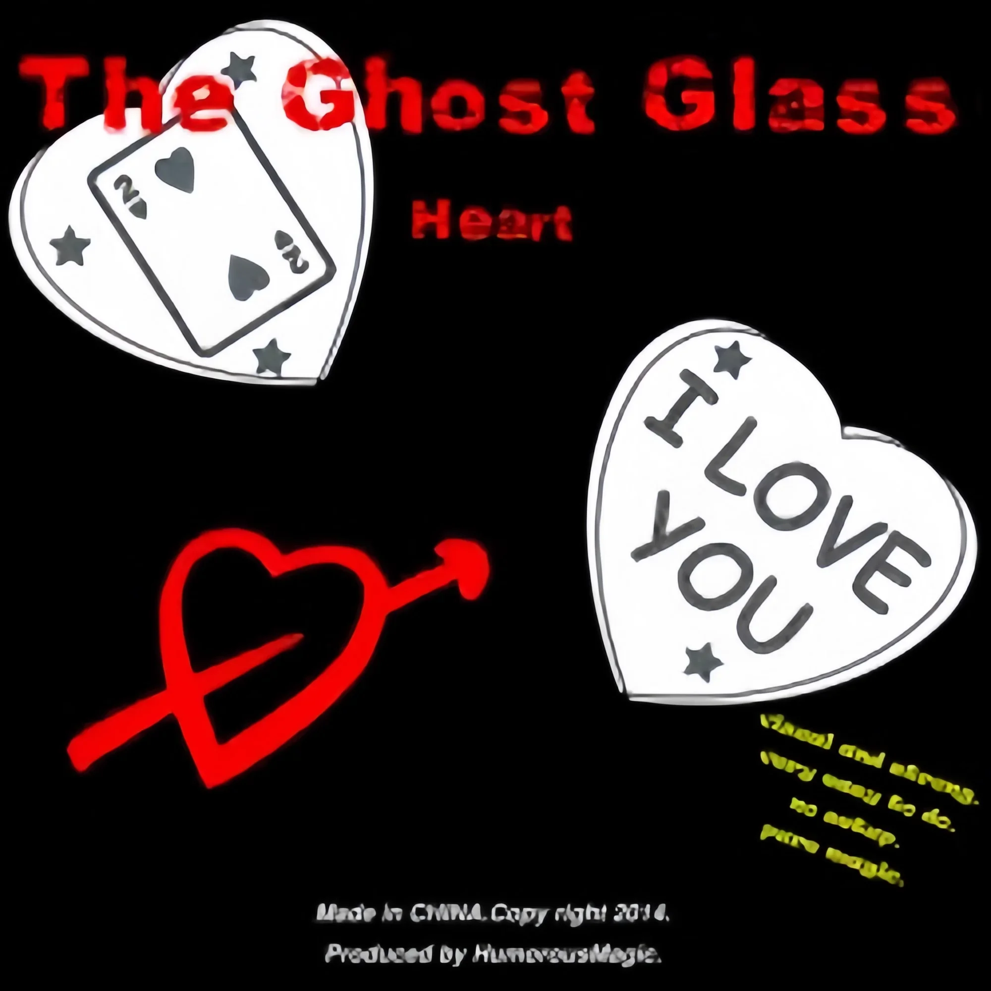 The Ghost Glass - Heart Card Magie Accessori Illusions Puntelli Magici Trucchi Magici Facili Da Fare Gimmick Magician Deck Magia Funny