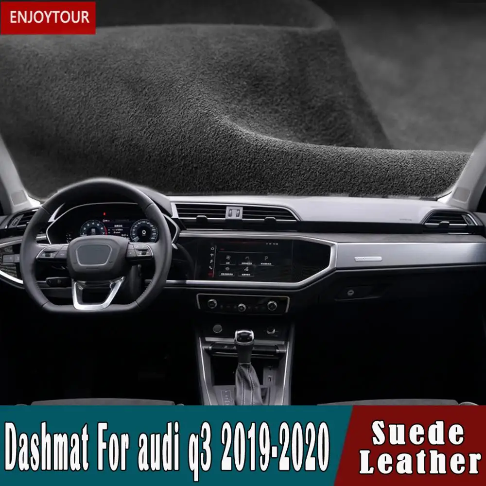 Per Audi Q3 Rsq3 Sportback 2019 2020 Pelle Scamosciata Dash Mat Dashboard Covers Pad Dash Mat Carpet Car-Styling Accessori Auto