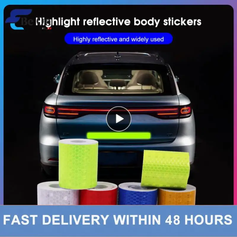 1 Pz 5Cm X 3M Cinta Reflectante Riflettente Tessuto Riflettente Reflex Adhesiva Auto Car Film Crystal Honeycomb 30 Mm