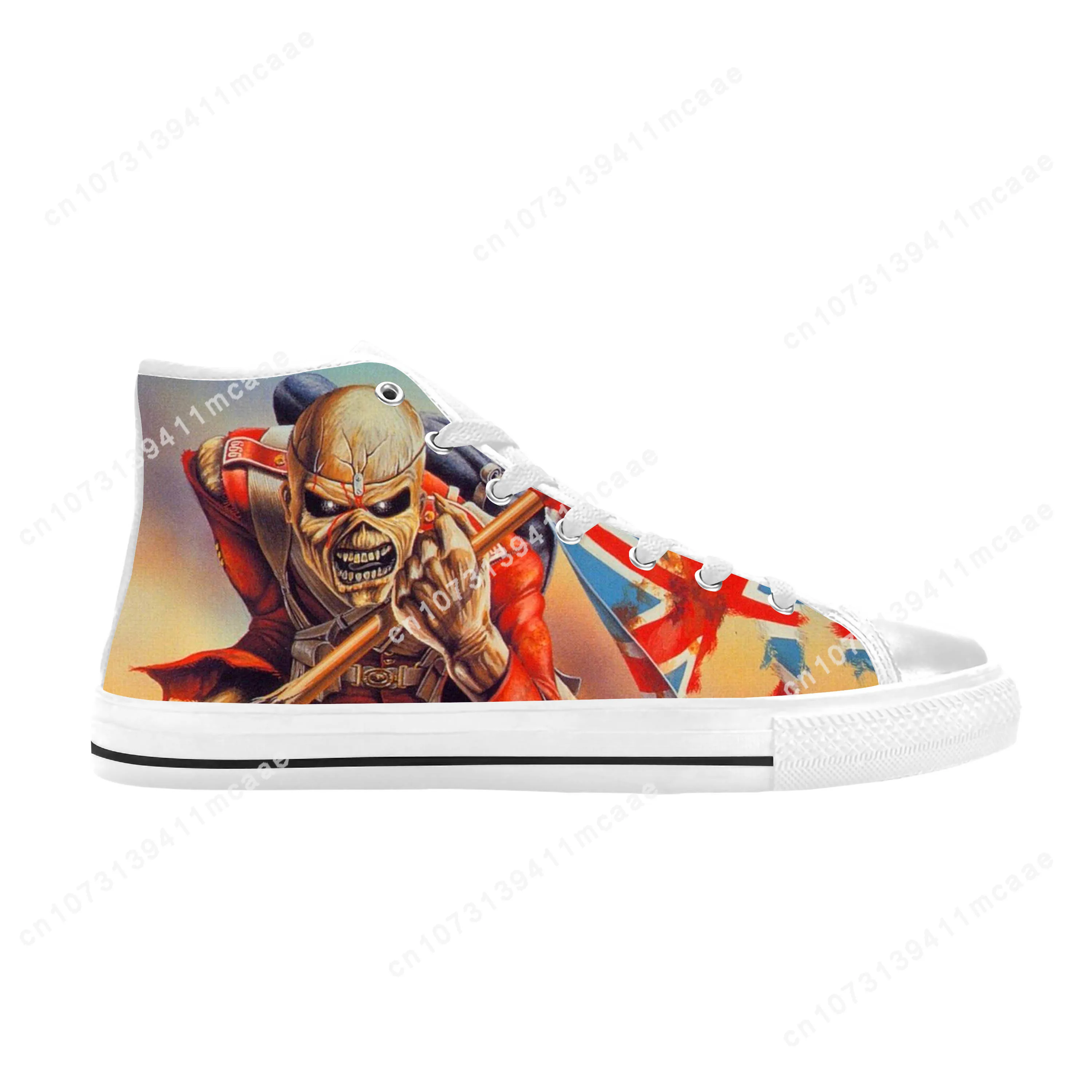 Maidens Heavy Metal Rock Band Singer Music Iron Casual Cloth Shoes High Top Confortevole Traspirante 3D Print Uomo Donna Sneakers