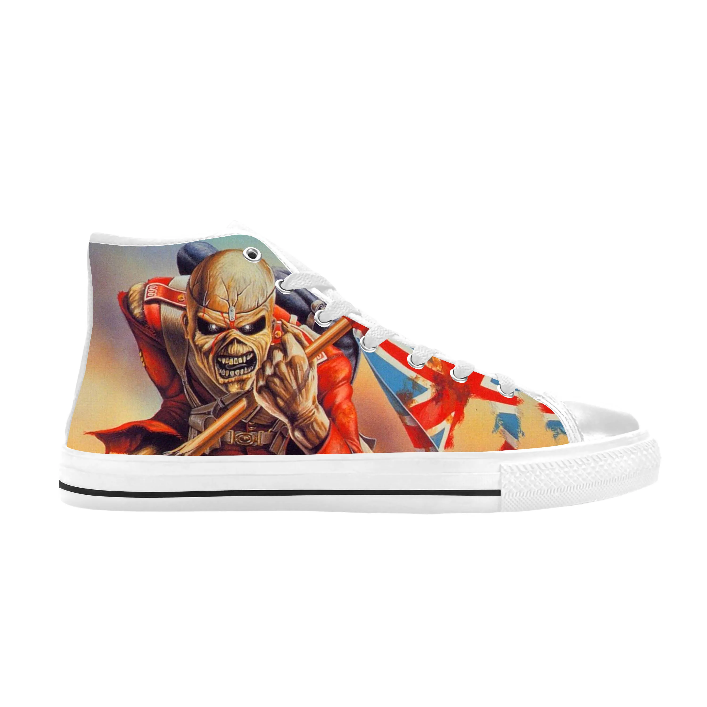 Maidens Heavy Metal Rock Band Singer Music Iron Casual Cloth Shoes High Top Confortevole Traspirante 3D Print Uomo Donna Sneakers