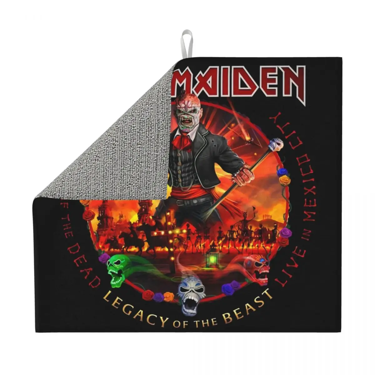 Tappetino Assorbente Personalizzato In Microfibra Maidens Rock Heavy Metal Iron Dish Dry Mat Per Cucina Quick Dry Scolapiatti Per Controsoffitto