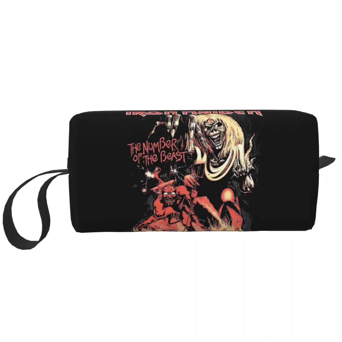 Borsa Da Toilette Personalizzata British Heavy Metal Band Iron Maidens Per Le Donne Trucco Cosmetic Organizer Ladies Beauty Storage Dopp Kit Box