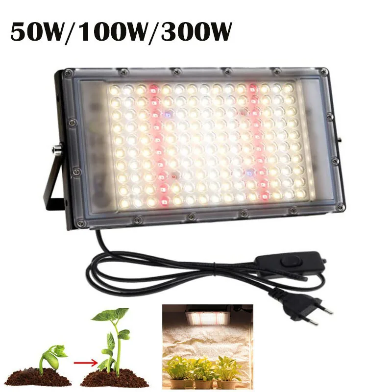 300W Daylight Led Plant Grow Light Flower Growing Phyto Lamp Kit Spettro Completo 220V Per Indoor Grow Tent Box Lighting P1