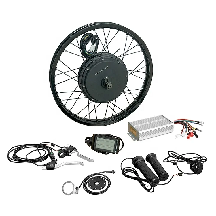 Kit Ebike Motore Mozzo Posteriore Magneti 72V 3000 Watt 50H Con Display Lcd Sw900