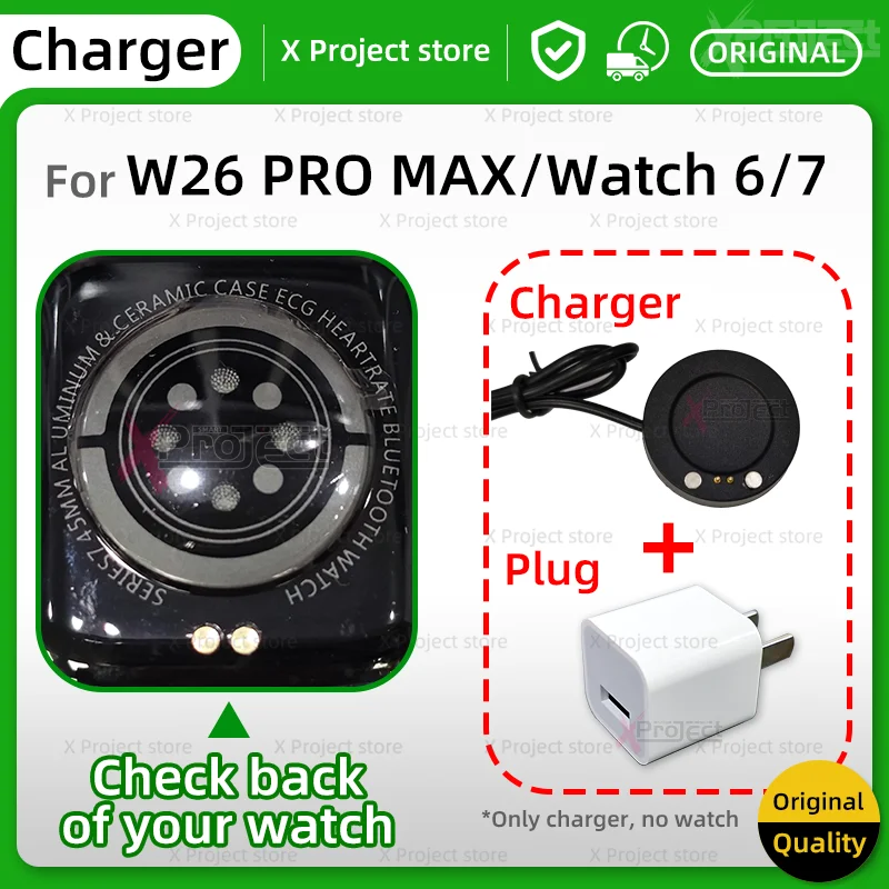 Per T500 + Plus Smart Watch Charger Cable Per W26 Pro Max Smartwatch Charger Orologi 2 Pin Usb Power Charging Per Iwo Hiwatch 6 7