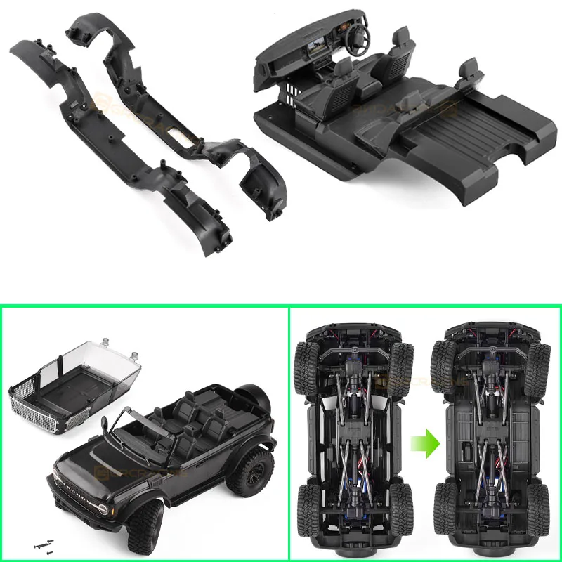 Trx4M Simulazione Central Control Seat Fender Suit Modifica Del Telaio Per 1/18 Rc Crawler Traxxas Trx-4M Car Ford Bronco Parts