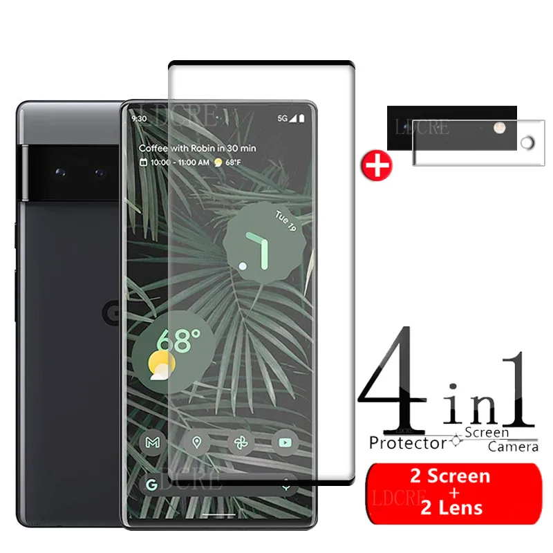 Per Google Pixel 6 Pro Glass Per Google Pixel 6 Pro Vetro Temperato 9H Cover Proteggi Schermo Curvo Per Google Pixel 6 Pro Glass