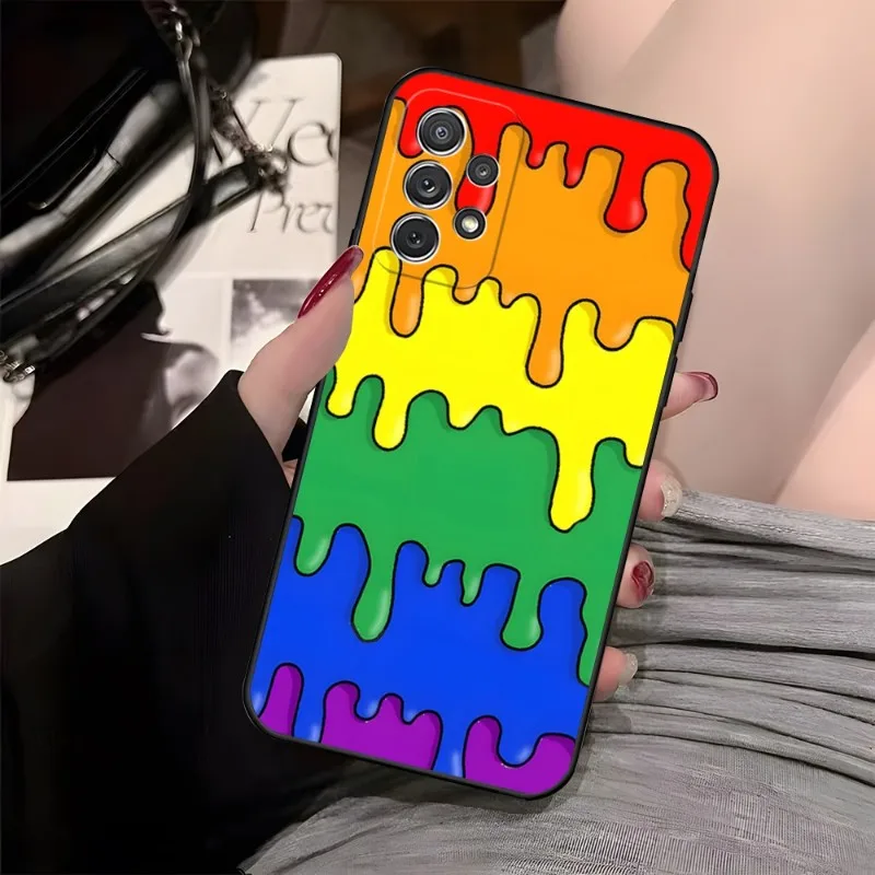 Pastel Kawaii Melting Trans Pride Lgbtq Custodia Per Telefono Per Samsung Ultra 22 30 21 S6 10 5G E 20 Fe 7 8 9 Plus S Edge Pro Smartphone