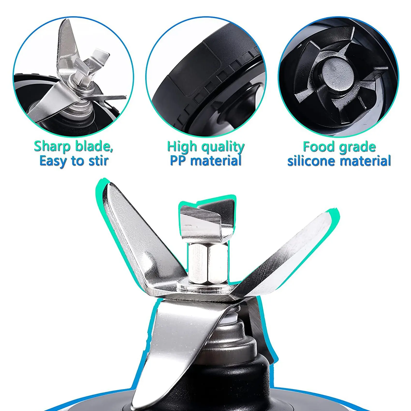 Parti Di Ricambio Per Frullatore Compatibili Per Nutri Ninja, Accessori Per Lame Estrattore A 5 Alette Per Ninja Qb3000/Qb3000Ssw