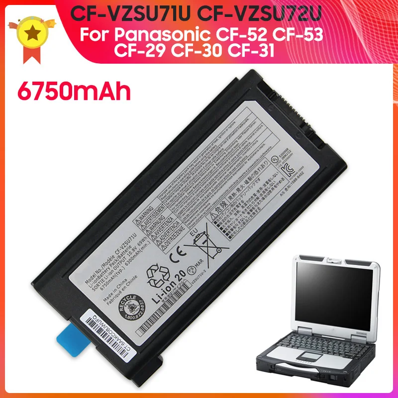 Nuova Batteria Di Ricambio Cf-Vzsu71R Cf-Vzsu71U Cf-Vzsu72U Per Panasonic Cf-52 Cf-53 Cf-29 Cf-30 Cf-31 Cf-Vzsu46 Cf-Vzsu1430U