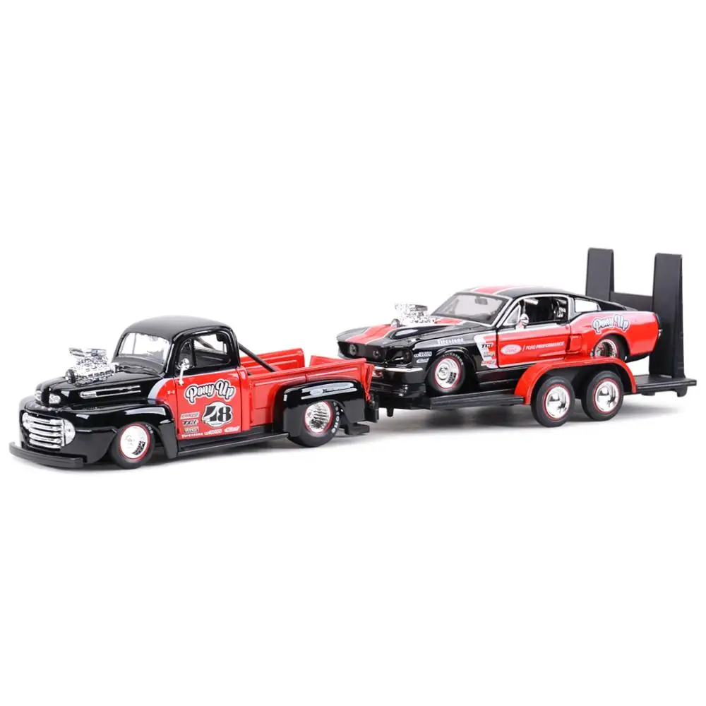 Maisto 1:24 1948 Ford F1 Pickup & 1967 Ford Mustang Gt Static Die Cast Vehicles Modello Da Collezione Giocattoli Per Auto Sportive