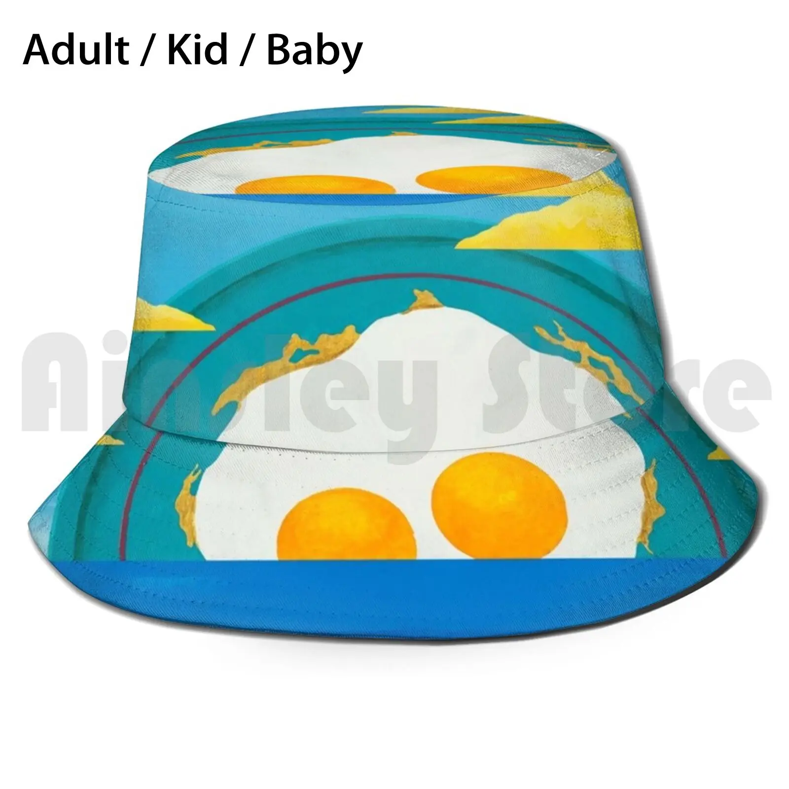 Sunny Up ( On The Range) Cappello Da Sole Pieghevole Protezione Uv Uova Uova Saltate Uova Fritte Uova Di Pasqua Cartone Per Uova Pop Art
