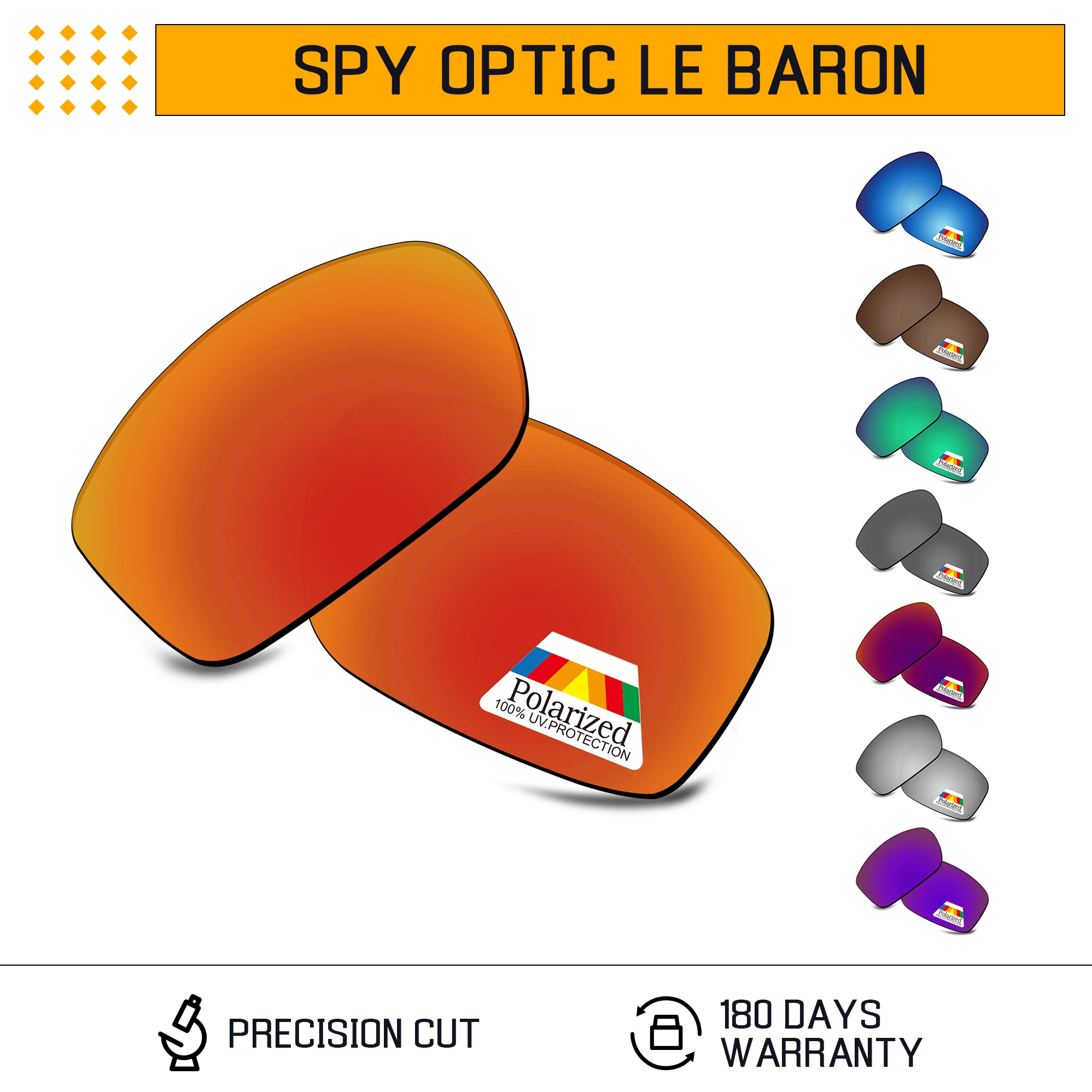 Lenti Di Ricambio Polarizzate Bwake Per Montatura Per Occhiali Da Sole Spy Optic Le Baron-Opzioni Multiple