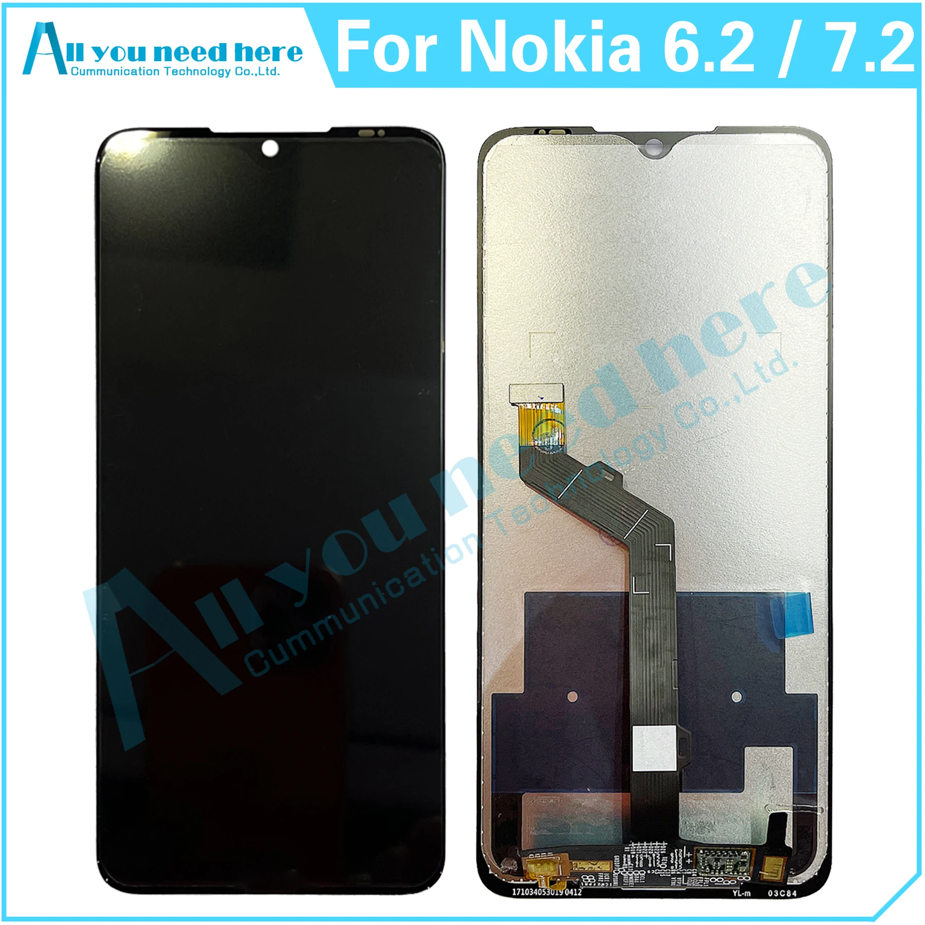 Per Nokia 6.2 7.2 Ta-1200 Ta-1198 Ta-1201 Ta-1187 Ta-1193 Ta-1178 Ta-1196 Ta-1181 Display Lcd Touch Screen Digitizer Assembly