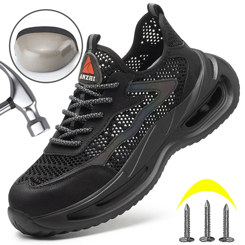 Scarpe Antinfortunistiche Estive Scarpe Antinfortunistiche Leggere Da Uomo Traspiranti Scarpe Antinfortunistiche Da Lavoro Con Punta In Acciaio Scarpe