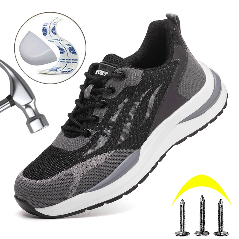 Stivali Da Lavoro Traspiranti Uomo Donna Scarpe Antinfortunistiche Antiperforazione Scarpe Antinfortunistiche Estive Scarpe Sportive Leggere Sneaker C