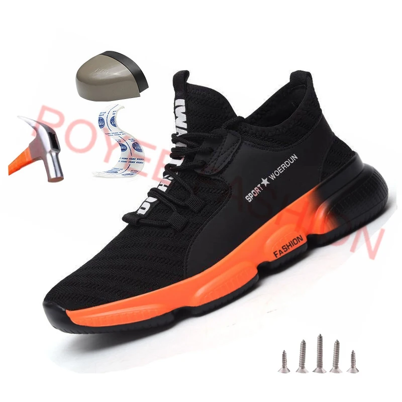 , Scarpe Antinfortunistiche Uomo,Scarpe Antinfortunistiche Uomo Estive, In Acciaio Scarpe Antinfortunistiche Da Uomo Anti-Smash Anti-Foratura Scarpe R