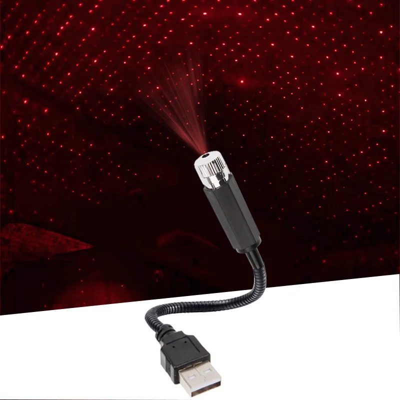 Romantico Mini Led Car Roof Star Night Light Projector Atmosphere Galaxy Light Usb Decoration Light Auto Room Interior Decor Lamp