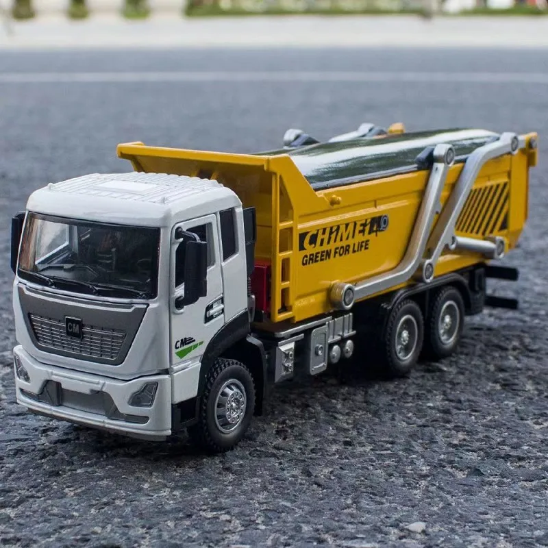1: 32 City Engineering Transporter Modello Di Auto In Lega Diecast Toy Muck Truck Transport Vehicle Simulazione Suono E Luce Regalo Per Bambini