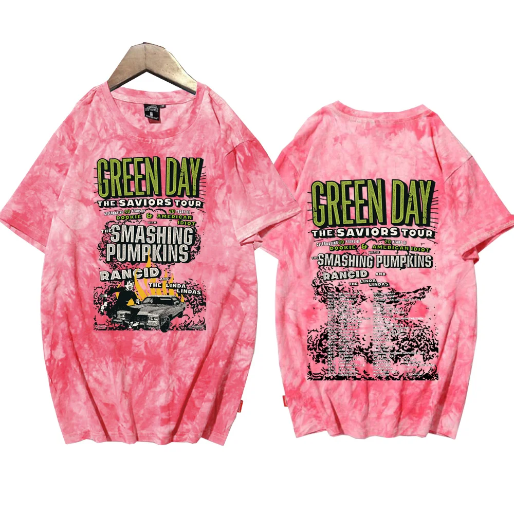 2024 Green Day Savors Tie Dye Camicie Girocollo Manica Corta Tee