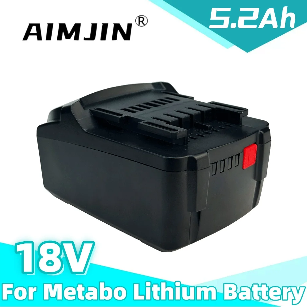Batteria 18V 5200Mah Per Metabo Cordless Power Tool Drill Driver Chiave Martelli Per Batteria Metabo 18V 625592000 625591000
