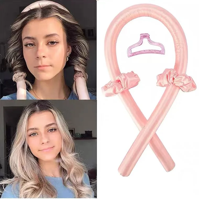 Donne Riccioli Senza Calore Durante La Notte Tubo Di Seta Capelli Ferro Arricciacapelli Acconciature E Strumenti Bigodini Morbidi Per Il Sonno Bigodin