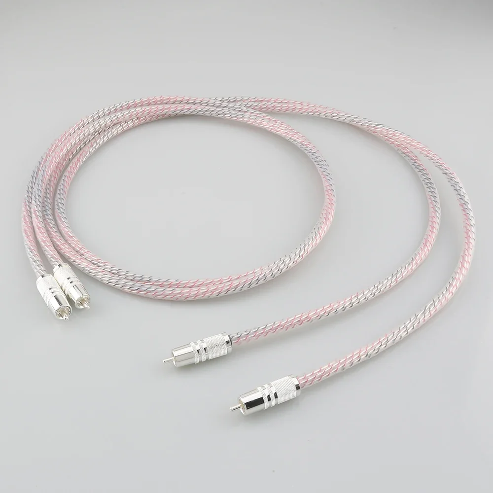 Coppia Nordost Valhalla Series 7N Cavo Hifi Stereo Rca Placcato Argento Cavo Audio Hi-Fi Da 2Rca A 2Rca Interconnet
