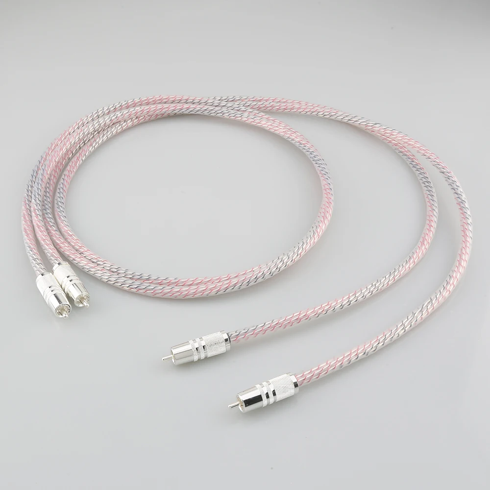 Coppia Nordost Valhalla Series 7N Cavo Rca Stereo Hifi Placcato Argento Cavo Audio Hi-Fi Da 2Rca A 2Rca