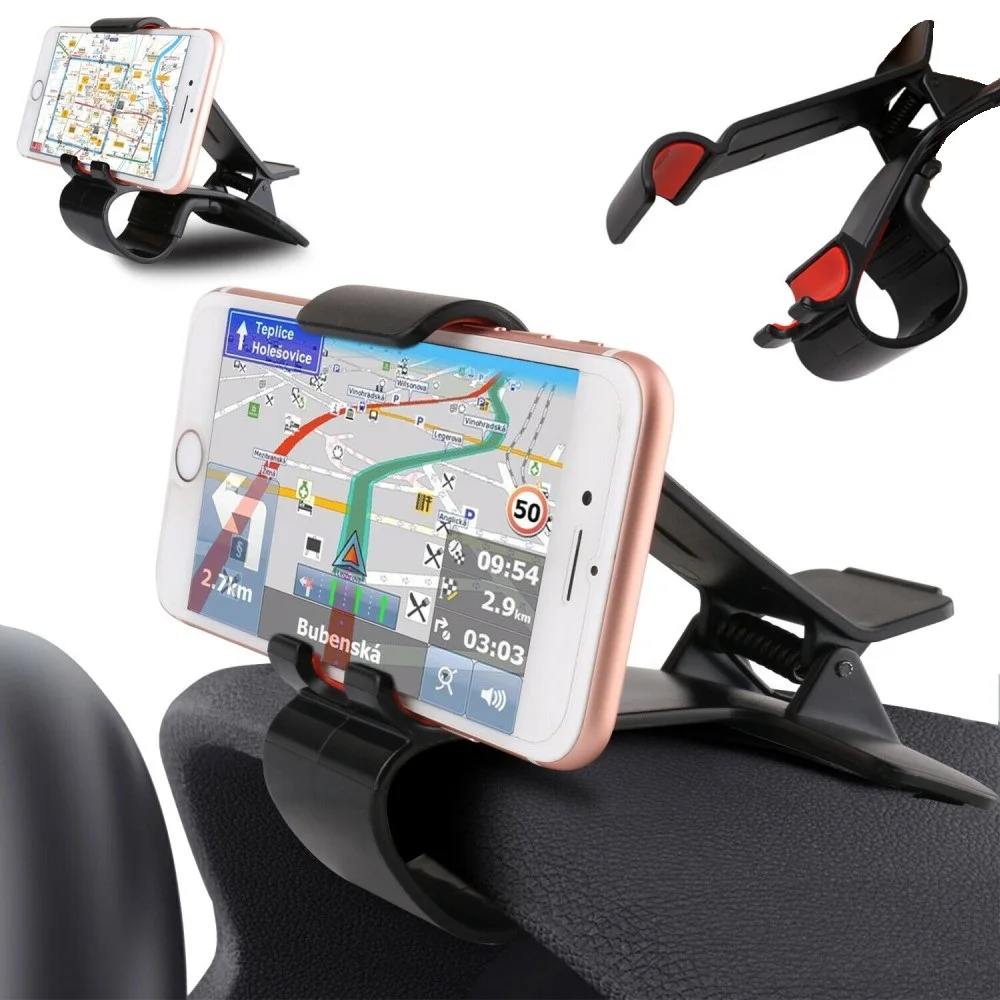 Smartphone E Gps Holder Clip Con Auto Cruscotto Clip Per Tecno Mobile Phantom Aiii / Phantom A3