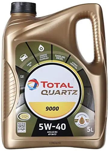 Totale 148650 Quarzo 9000 5W-40 Oli Motore Per Auto, 5 Litri