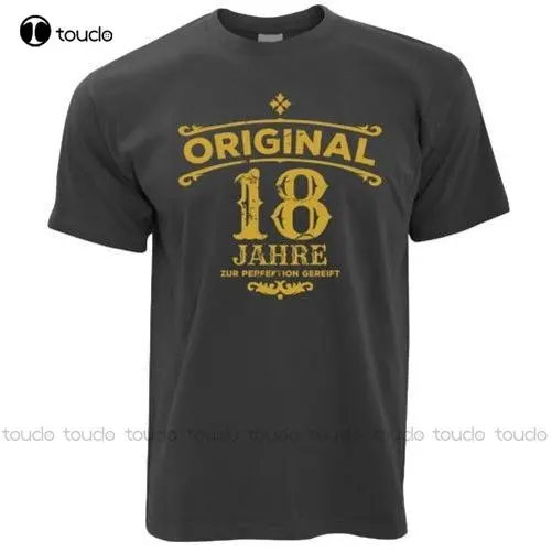 T-Shirt Con Stampa Da Uomo Estiva Di Moda T-Shirt Geburtstag Herren Originale 18 Jahre Invecchiata Alla Perfezione Top Hip Hop Invecchiato Xs-5Xl