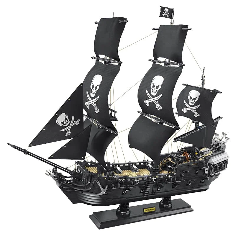 The Caribbean Black Pearl Barca A Vela Pirate Ship Model Kit Dk6001 Building Blocks Pirates Bricks Set 3423Pcs Regali Giocattoli Per Bambino