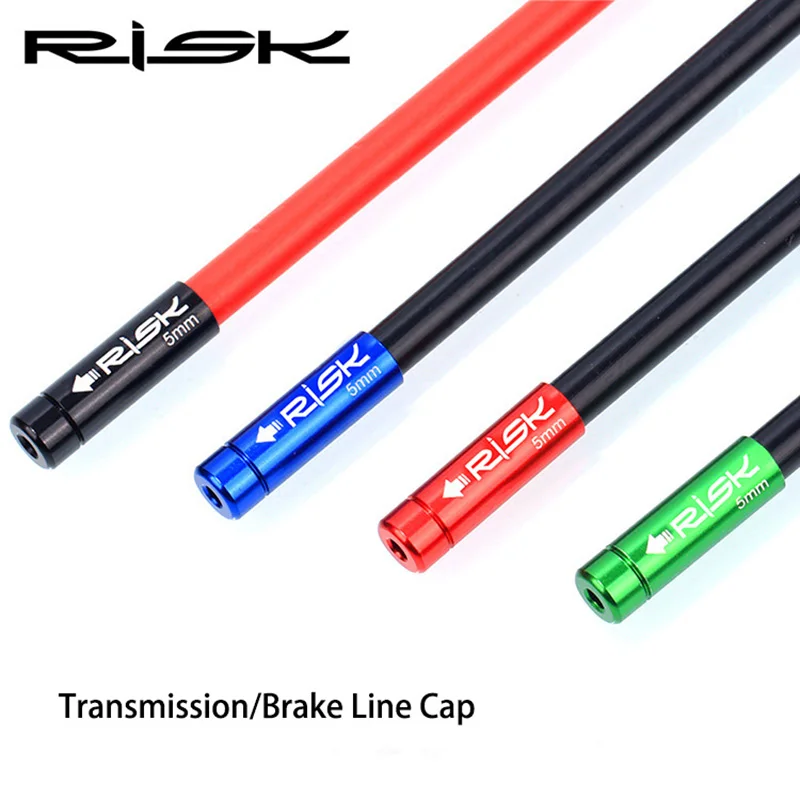 Rischio Alluminio Bike Cable Housing End Caps Per Mtb Bicicletta Freno Cavo Tubo Shifter Cable Tips Cover Bike Deragliatore Accessori