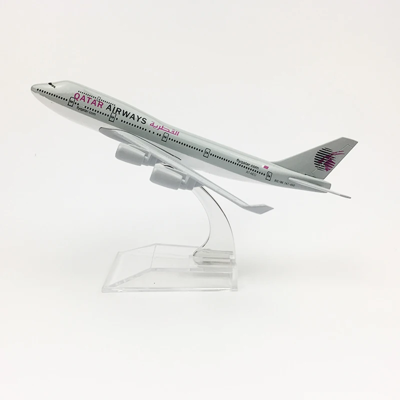 Trasporto Libero Qatar Airways Modello Di Aereo Boeing 747 Aereo 16 Centimetri In Metallo Pressofuso In Lega 1:400 Modello Di Aereo Giocattolo Per I B