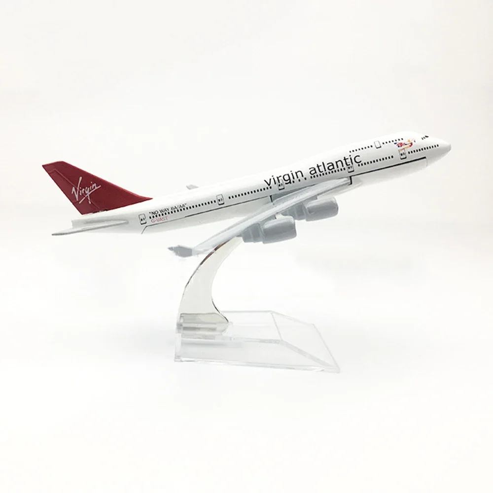 Aereo In Lega In Scala 1/400 B747 Virgin Atlantic 16Cm Aereo Boeing 747 Modello Giocattoli Decorazione Collezione Regalo Per Bambini